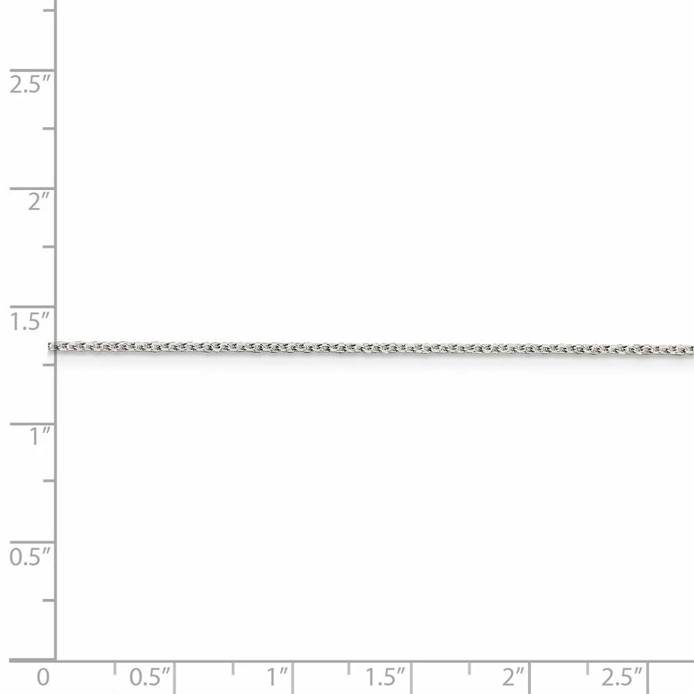 Sterling Silver 1.25mm Diamond-cut Forzantina Cable Chain