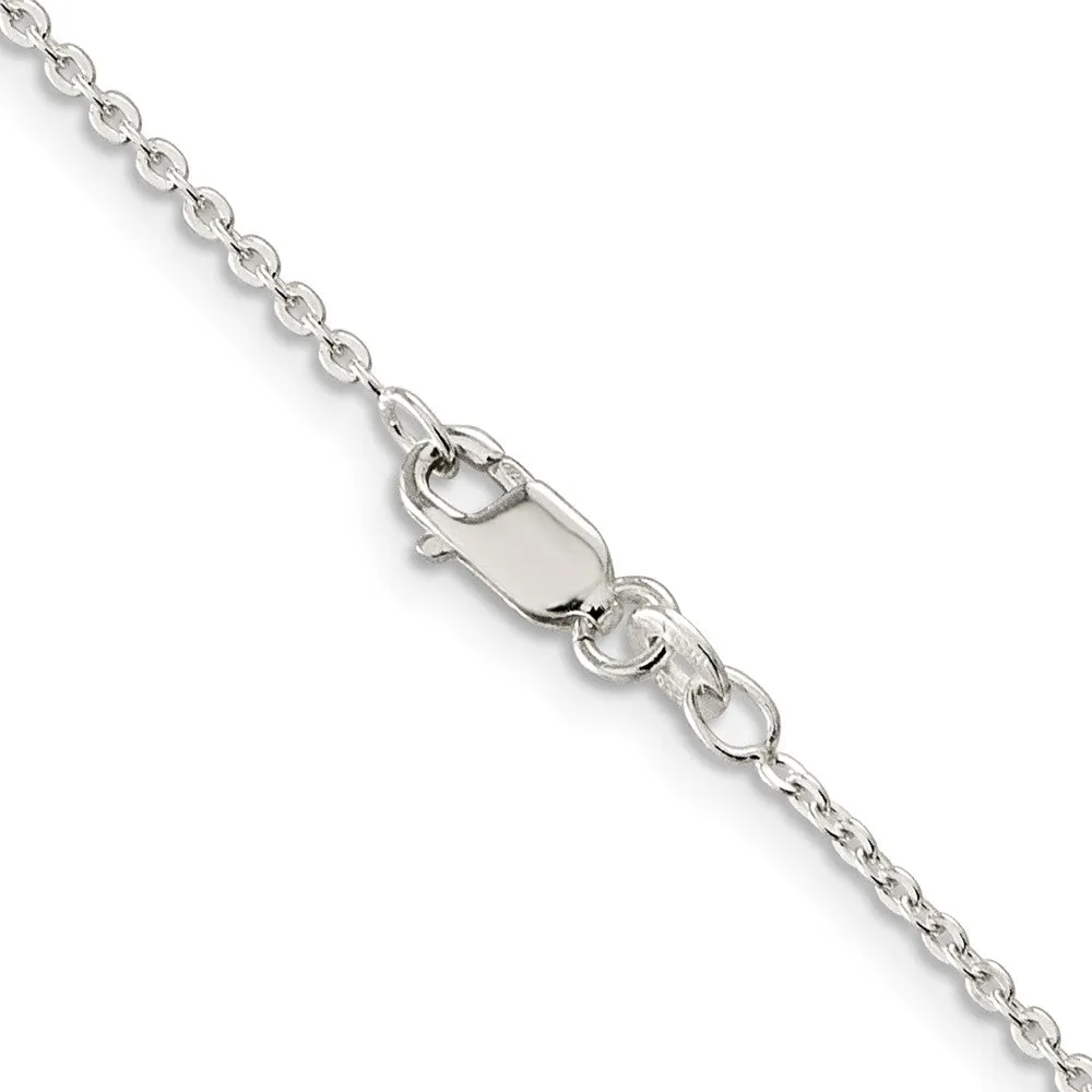 Sterling Silver 1.5mm Flat Open Oval Cable Chain