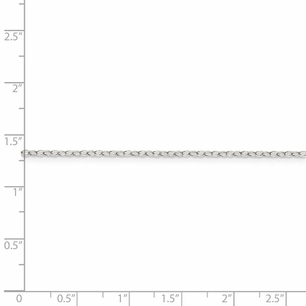 Sterling Silver 1.5mm Flat Open Oval Cable Chain