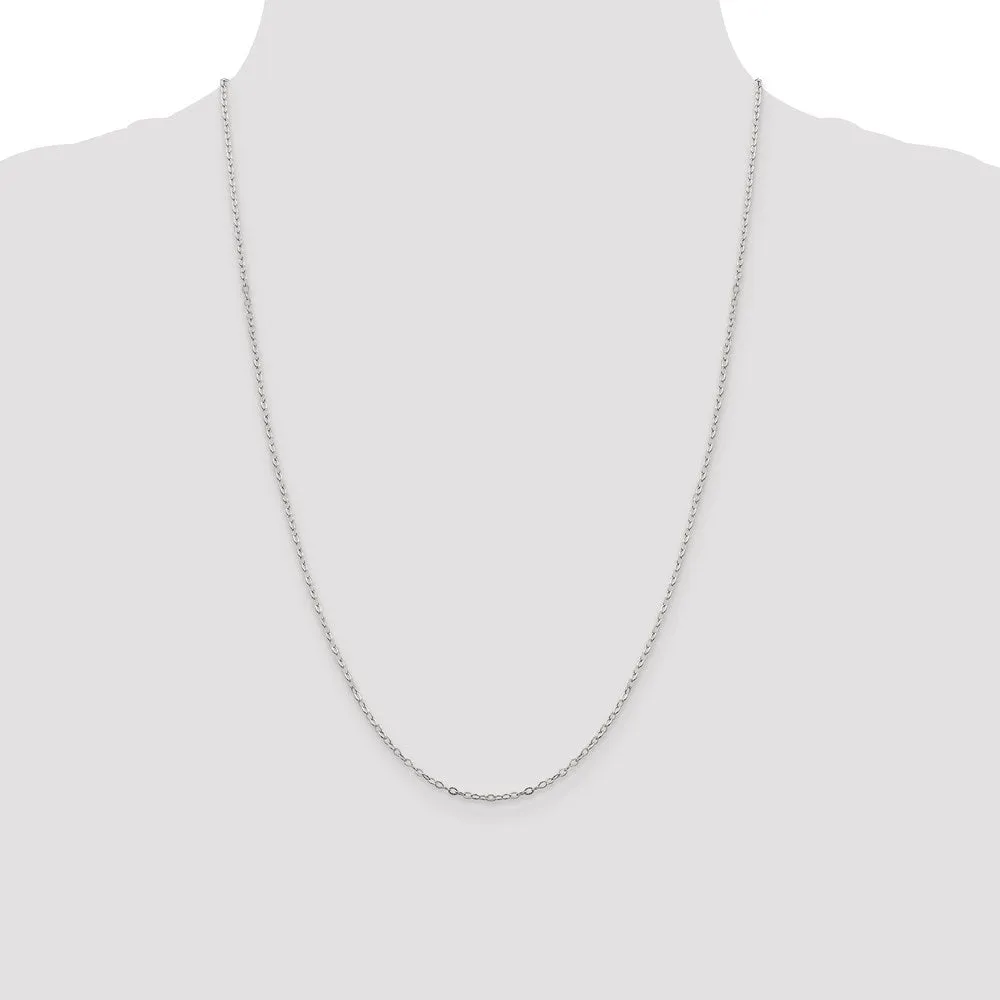 Sterling Silver 1.5mm Flat Open Oval Cable Chain