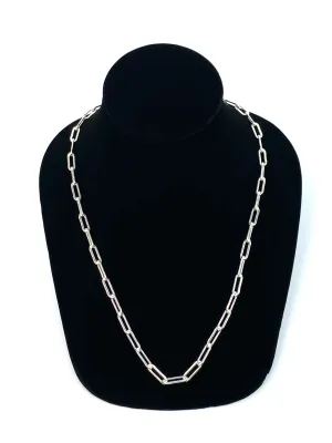 Sterling Silver 15mm X 5mm Elongated Cable Chain, Sku: SM35ILC-22