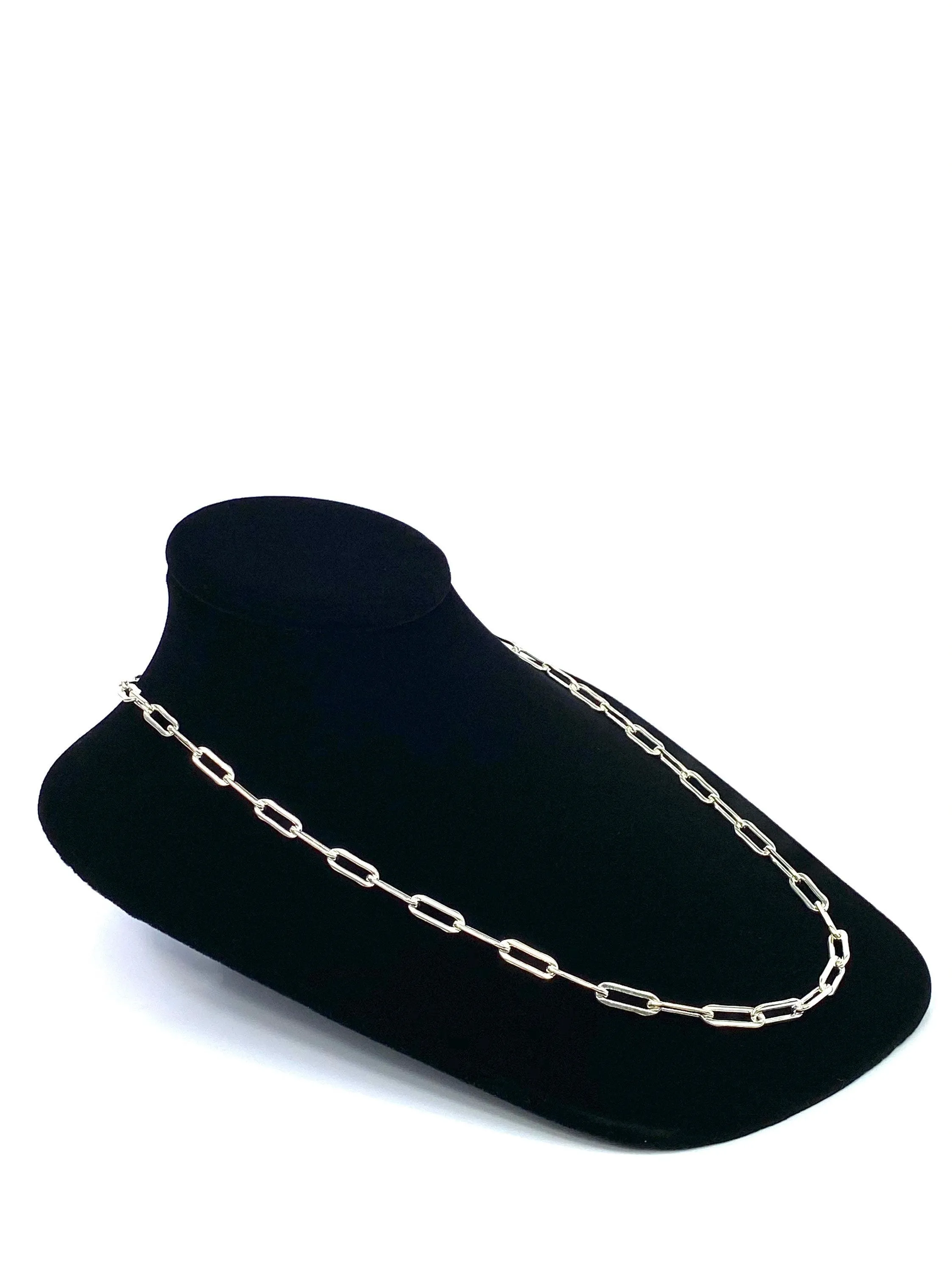 Sterling Silver 15mm X 5mm Elongated Cable Chain, Sku: SM35ILC-22
