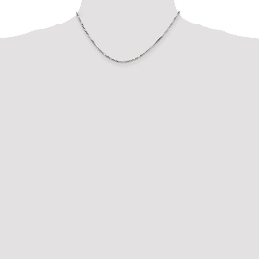 Sterling Silver 1.75mm Round Box Chain