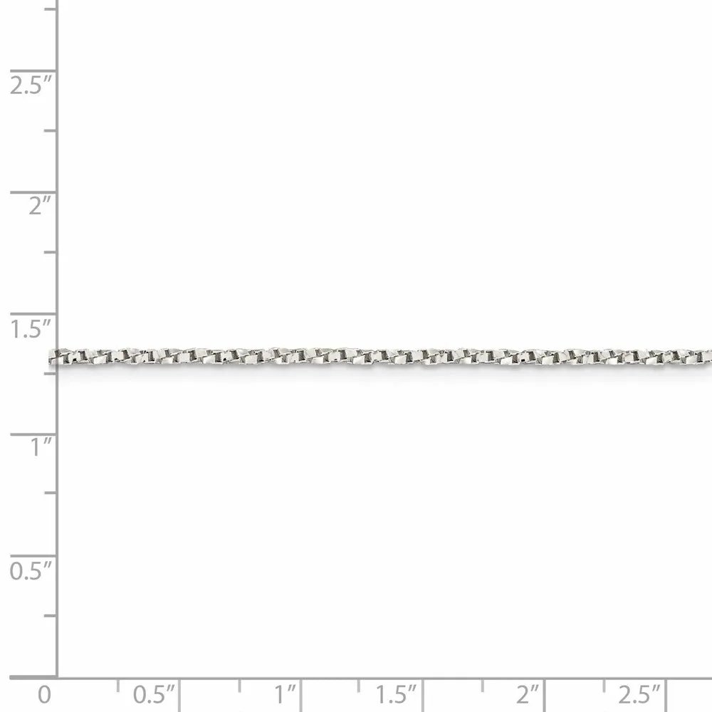 Sterling Silver 1.75mm Twisted Box Chain