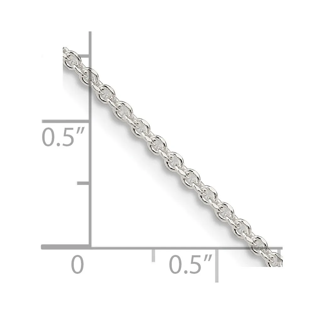 Sterling Silver 1.85mm Diamond-cut Forzantina Cable Chain