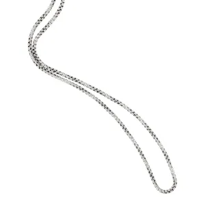 Sterling Silver 18" Medium Round Box Venetian Chain
