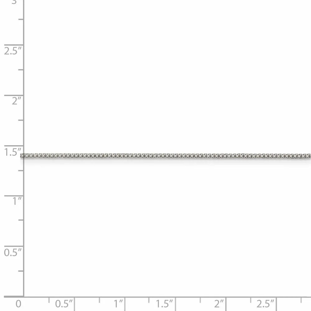 Sterling Silver 1mm 8 Sided Diamond-cut Box Chain