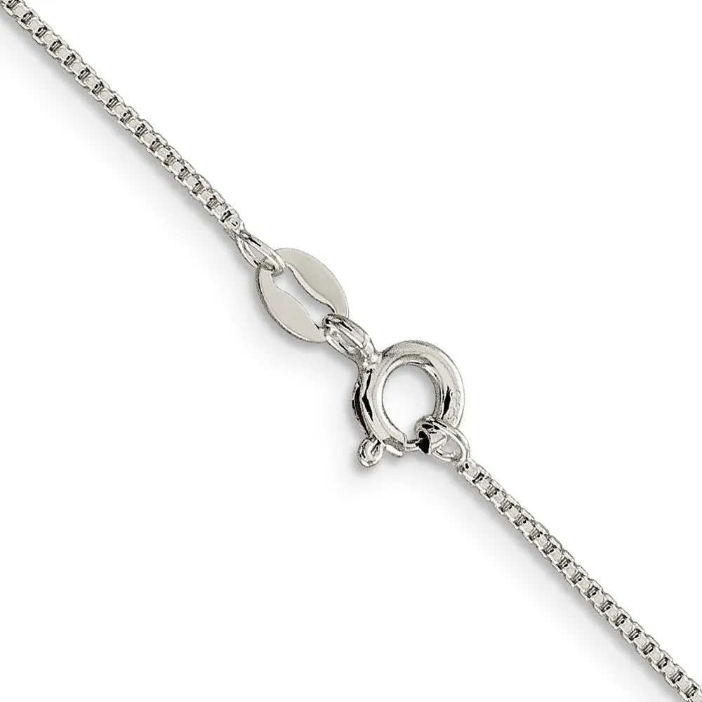 Sterling Silver 1mm Round Box Chain