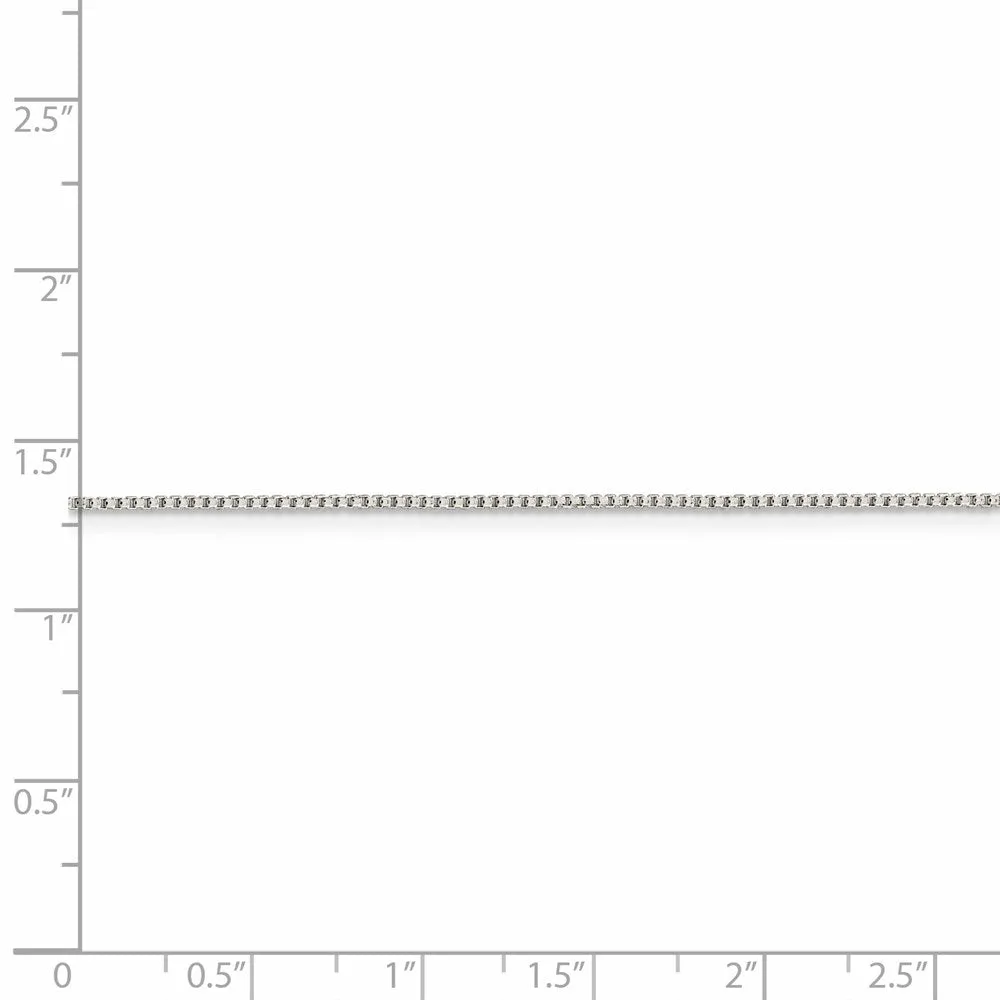 Sterling Silver 1mm Round Box Chain