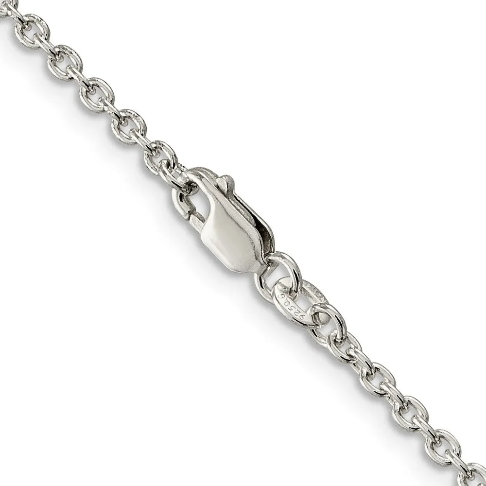 Sterling Silver 2.25mm Cable Chain