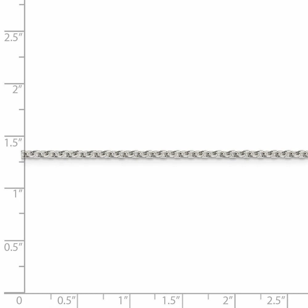 Sterling Silver 2.25mm Cable Chain