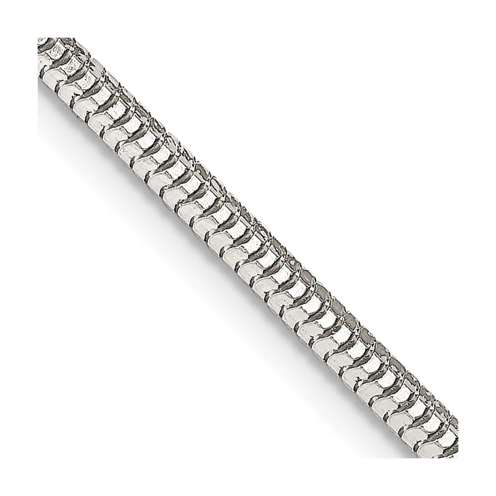 Sterling Silver 2.5mm Diamond-cut Snake Chain