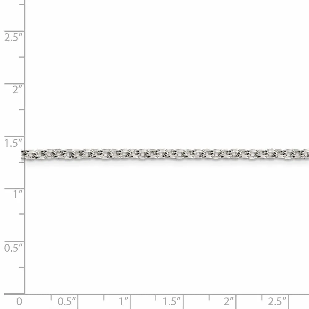 Sterling Silver 2.75mm Cable Chain