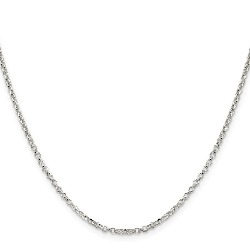 Sterling Silver 2mm Diamond-cut Cable Chain