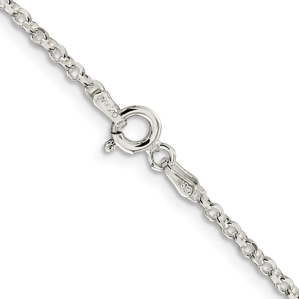 Sterling Silver 2mm Diamond-cut Cable Chain