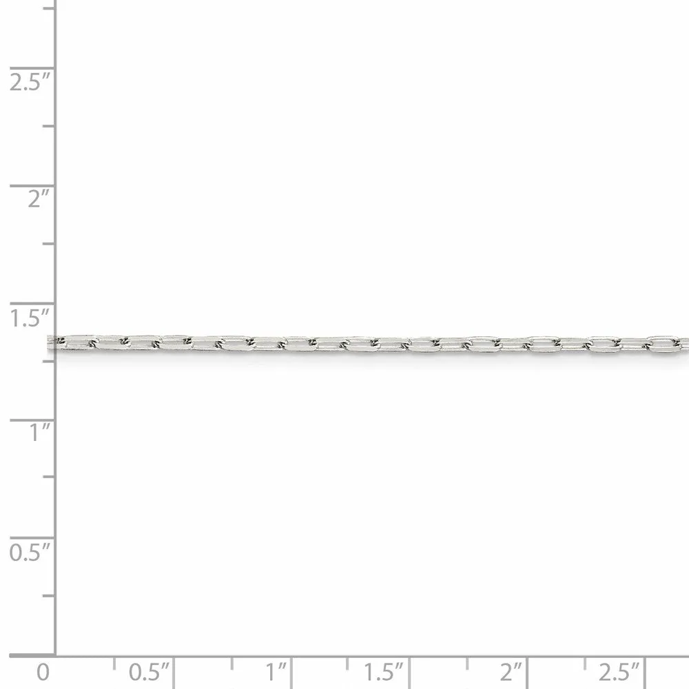 Sterling Silver 2mm Elongated Open Link Chain