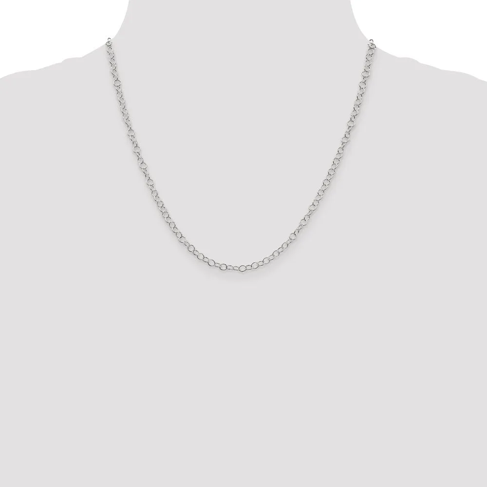 Sterling Silver 3.5mm Fancy Cable Chain