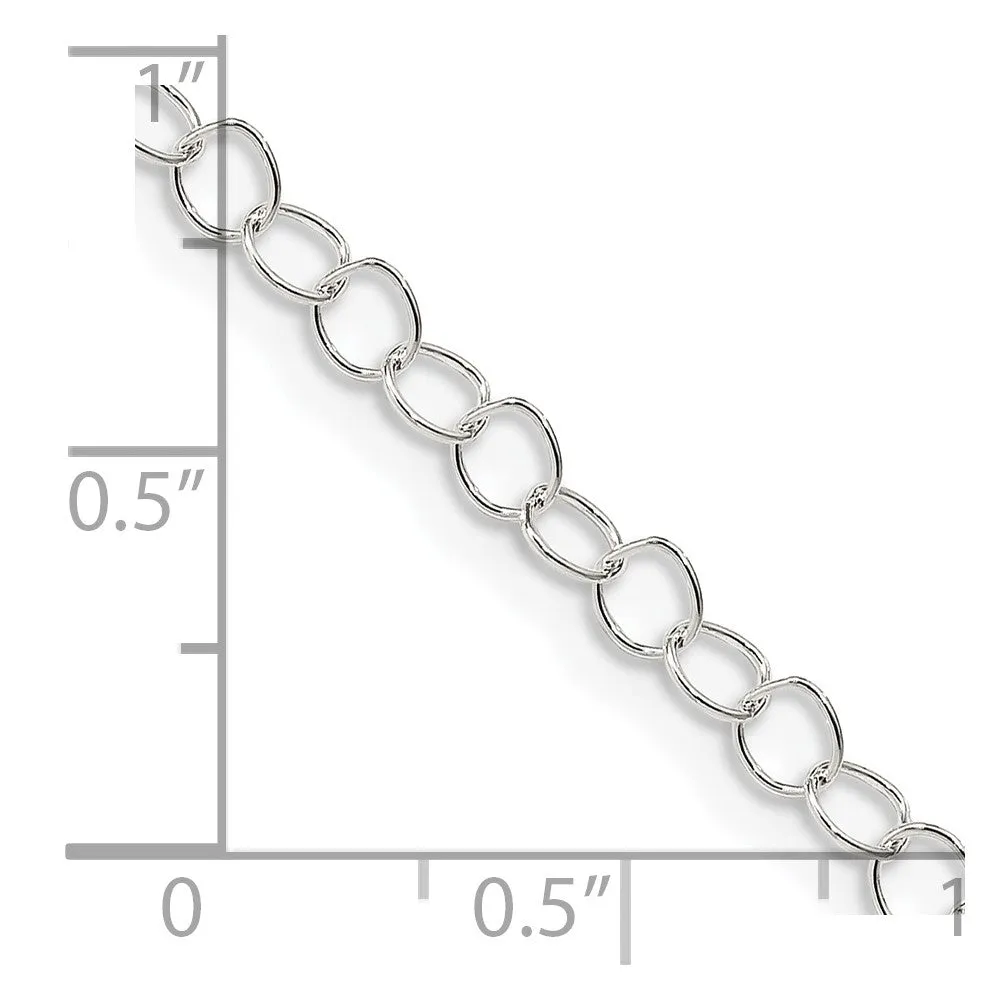 Sterling Silver 3.5mm Fancy Cable Chain