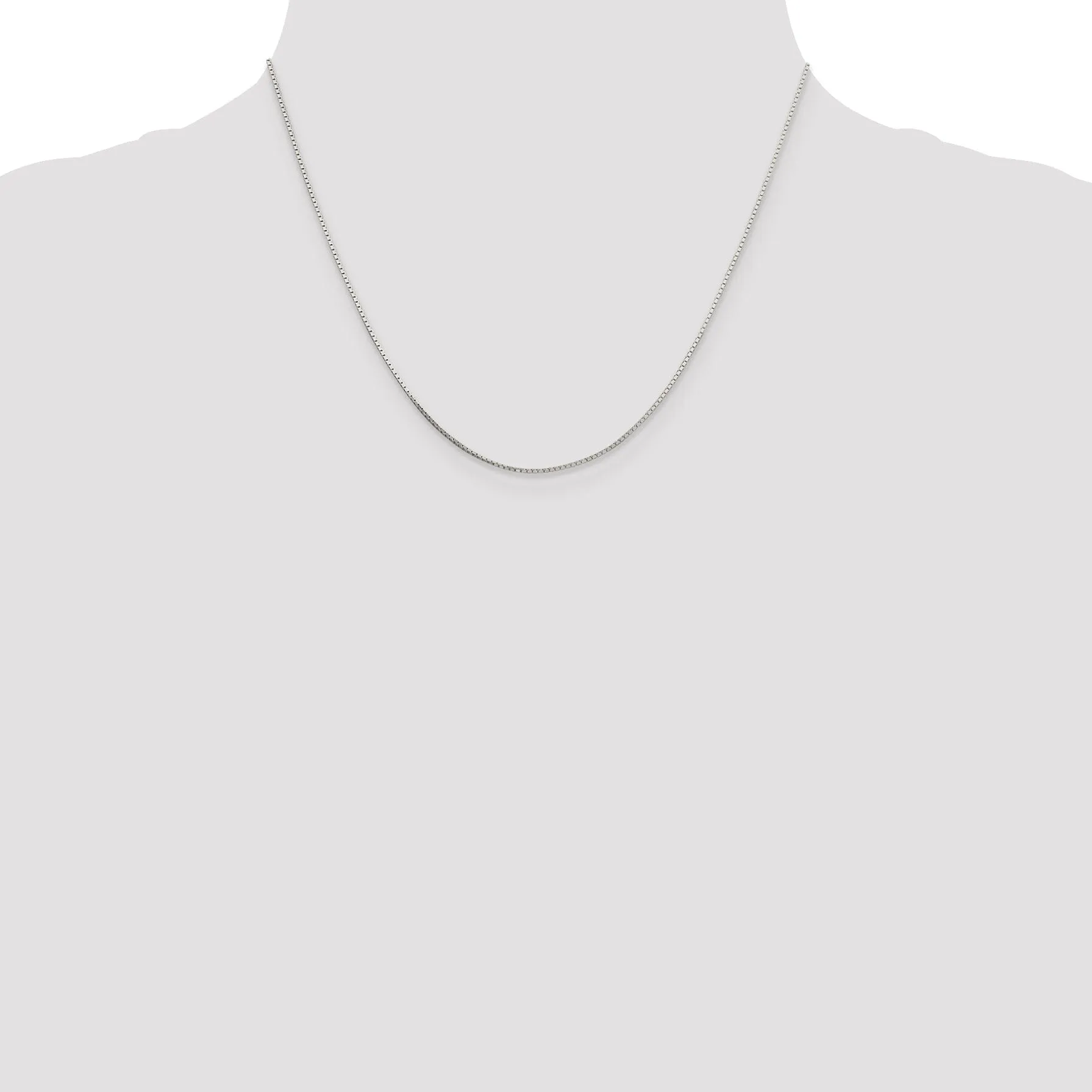 Sterling Silver 4-Sided D.C Mirror Box Chain