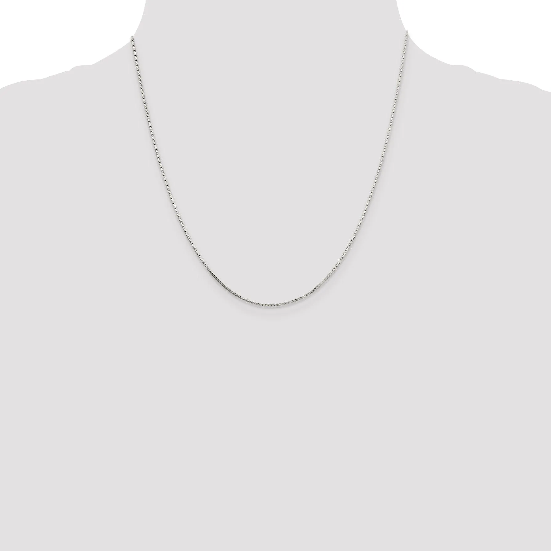 Sterling Silver 4-Sided D.C Mirror Box Chain