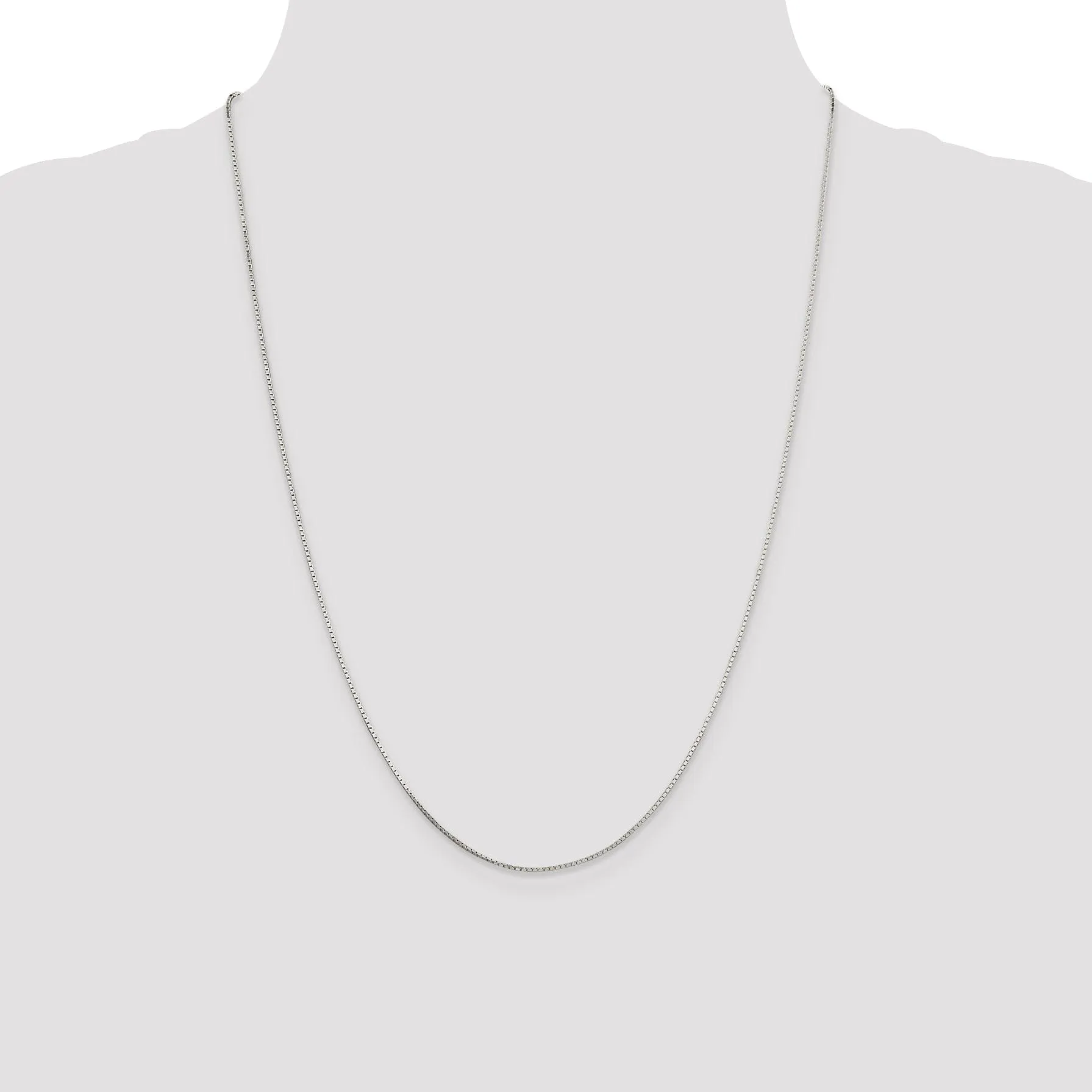 Sterling Silver 4-Sided D.C Mirror Box Chain