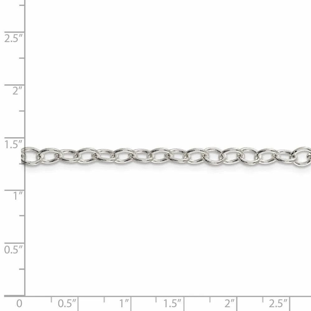 Sterling Silver 5.3mm Oval Cable Chain