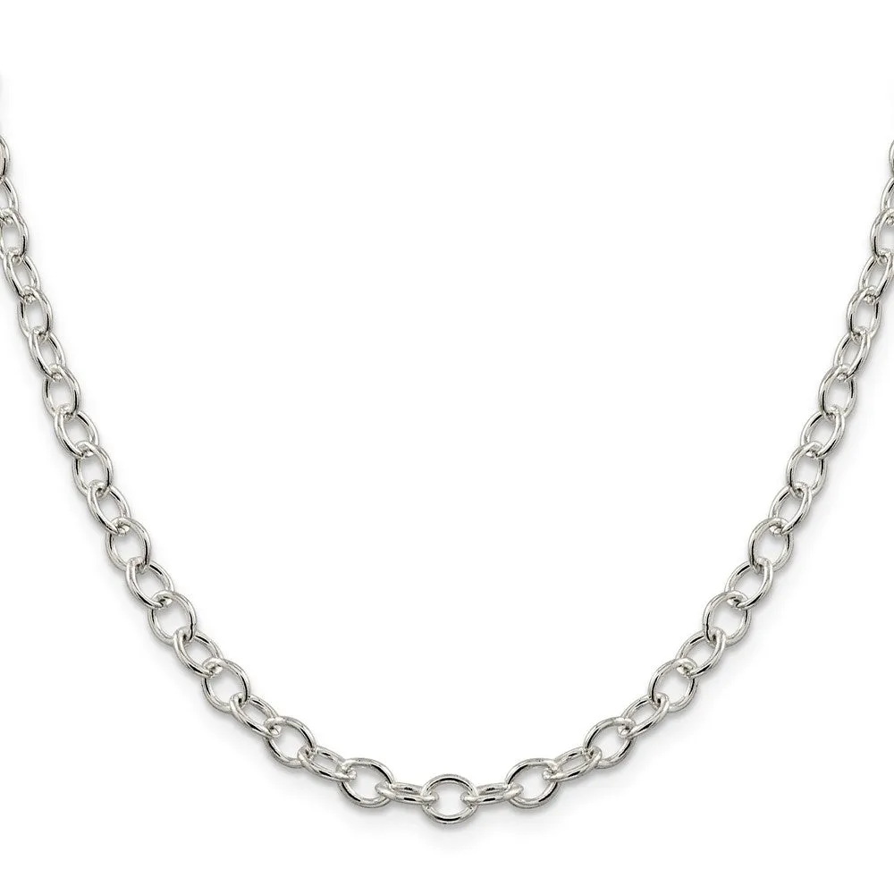 Sterling Silver 5.3mm Oval Cable Chain