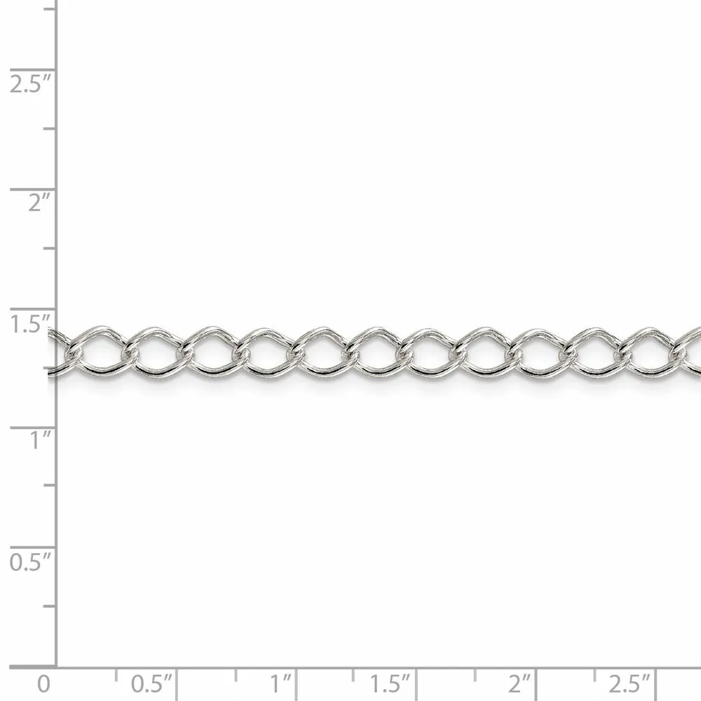 Sterling Silver 5.75mm Fancy Open Curb Chain