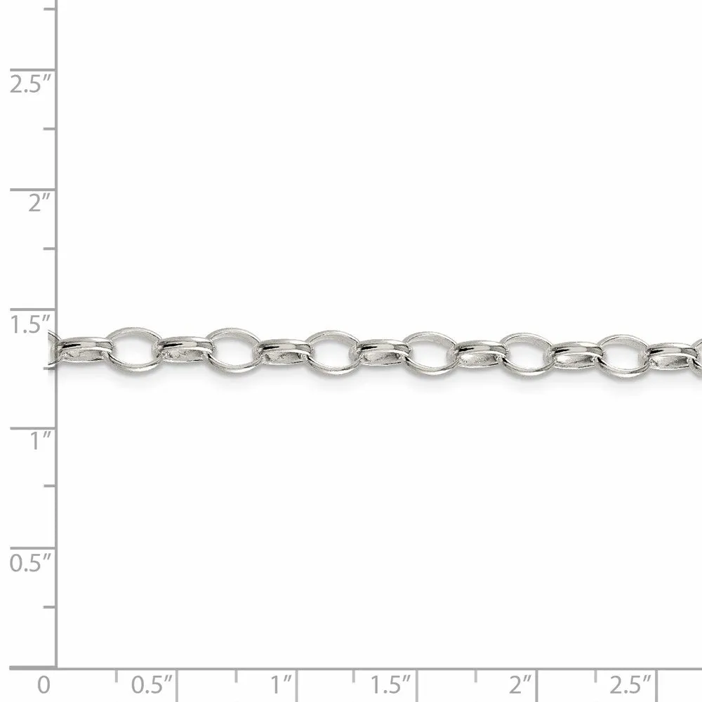 Sterling Silver 5mm Fancy Rolo Chain