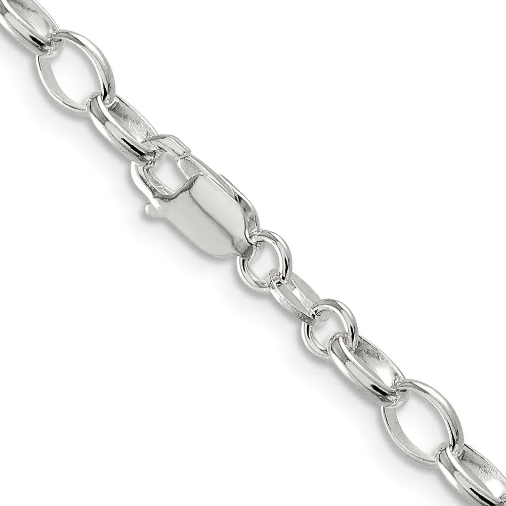 Sterling Silver 5mm Fancy Rolo Chain