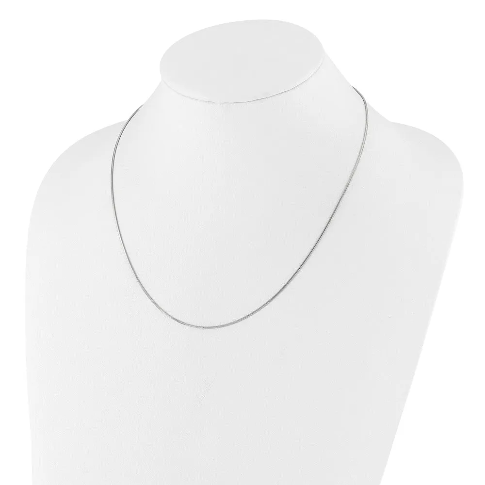 Sterling Silver Adjustable 1mm Dimond-cut Square Snake Chain