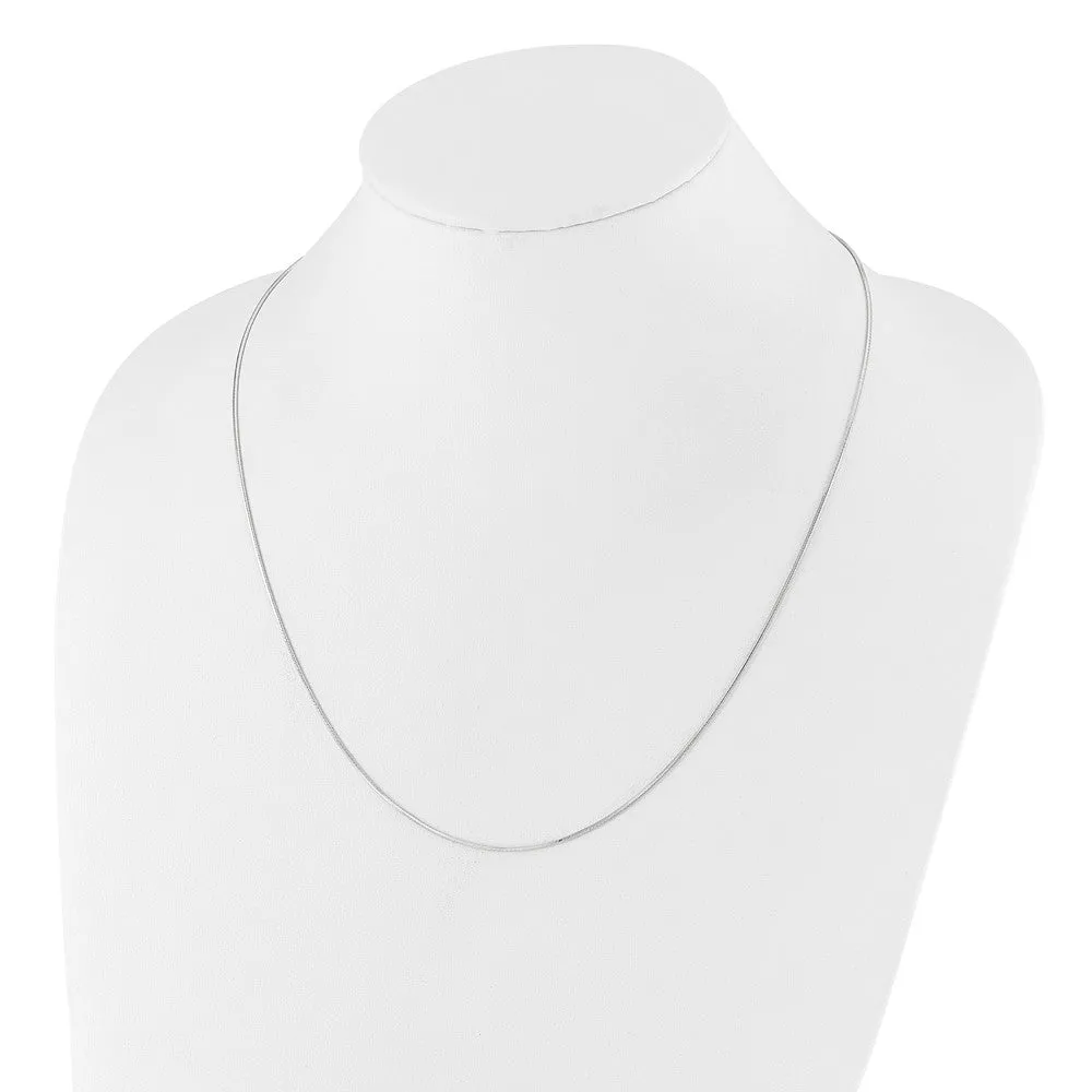 Sterling Silver Adjustable 1mm Dimond-cut Square Snake Chain