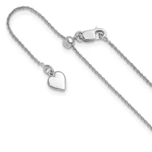 Sterling Silver Adjustable .95mm Rolo Chain