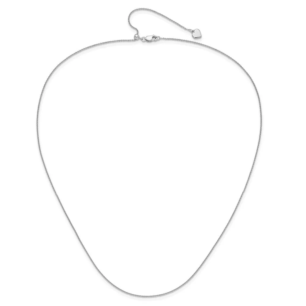 Sterling Silver Adjustable .95mm Rolo Chain