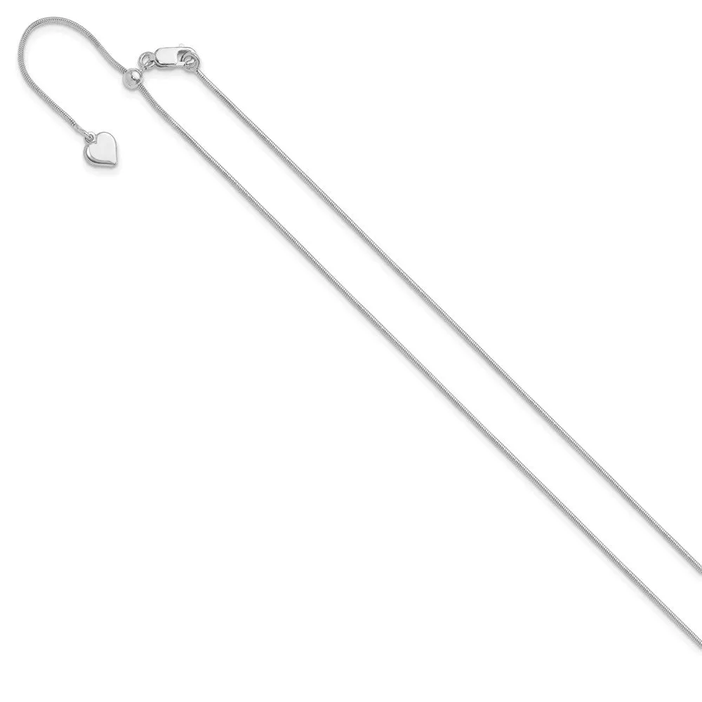 Sterling Silver Adjustable .95mm Snake Chain