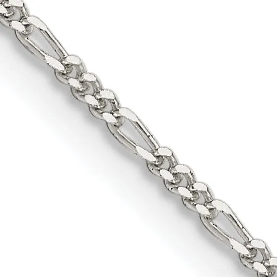 Sterling Silver Polished 1.5-mm Figaro Chain