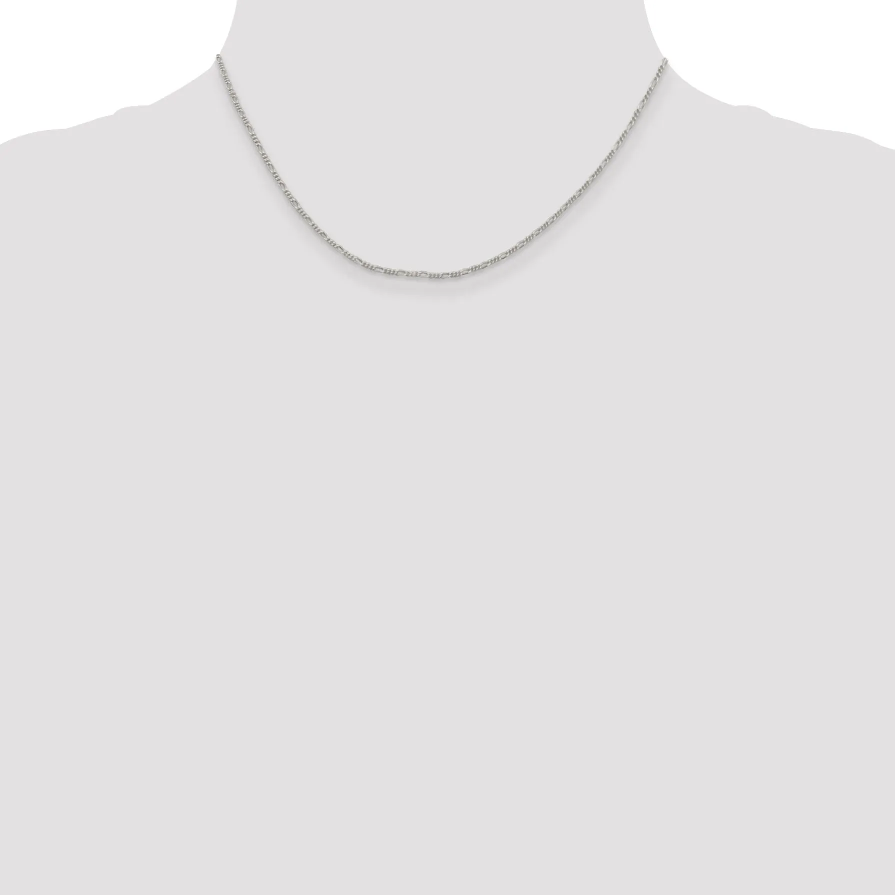 Sterling Silver Polished 1.5-mm Figaro Chain