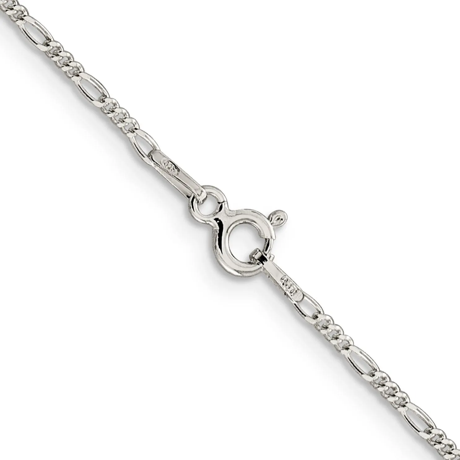 Sterling Silver Polished 1.5-mm Figaro Chain