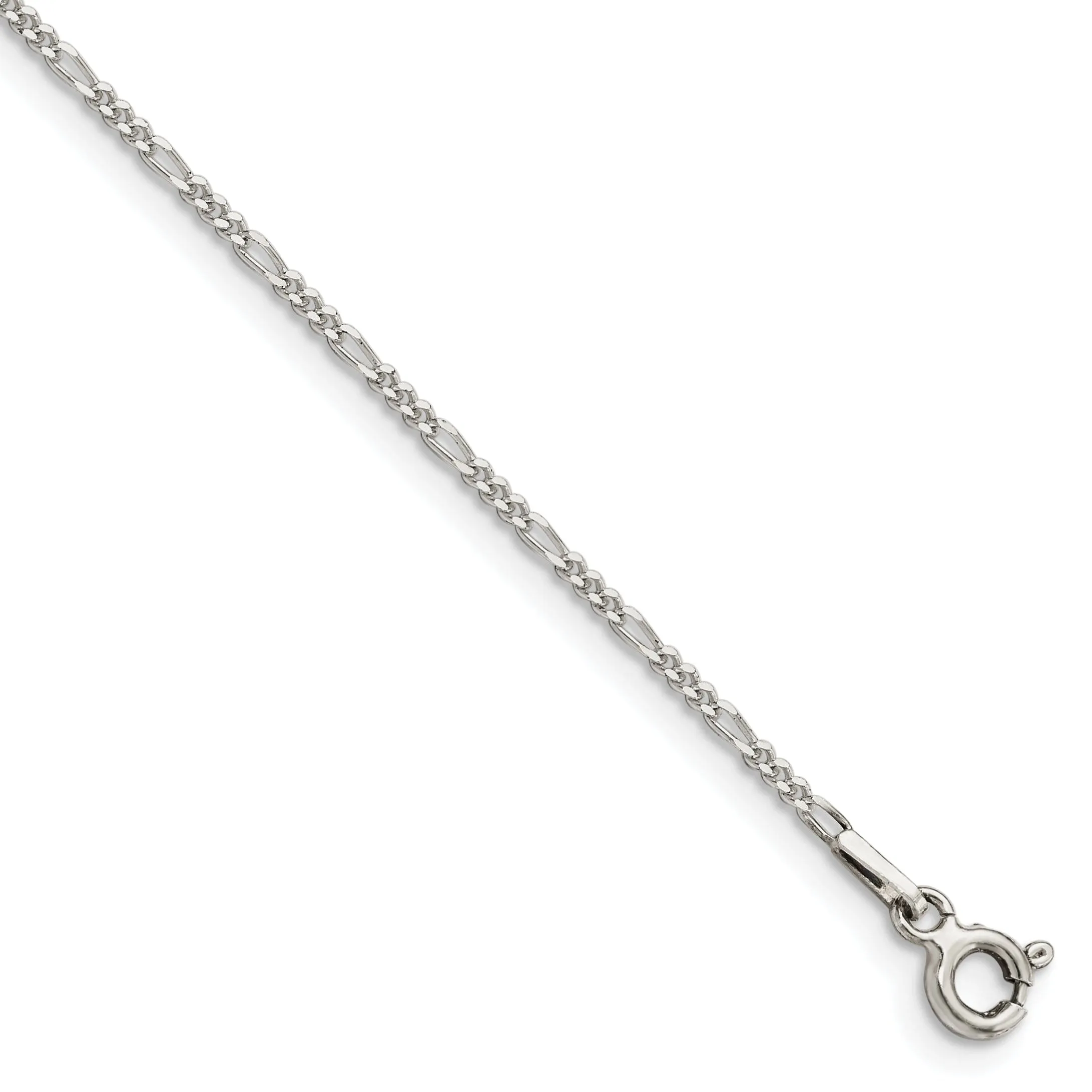 Sterling Silver Polished 1.5-mm Figaro Chain