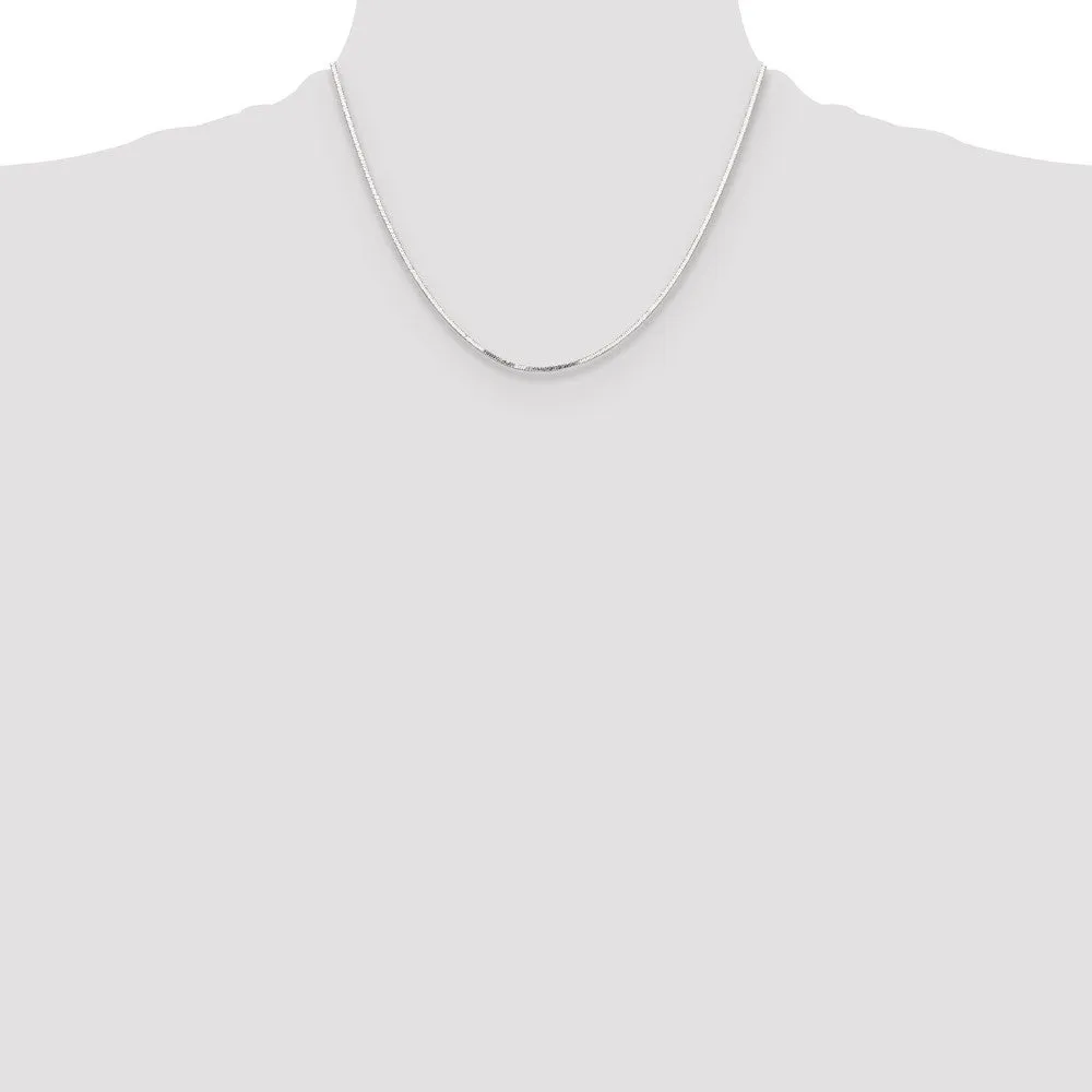 Sterling Silver Polished 1mm Square Snake Chain