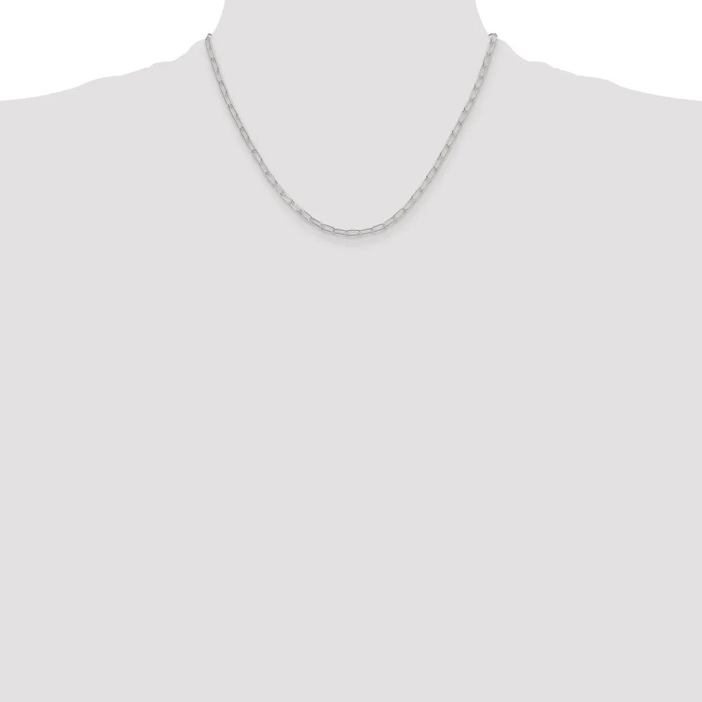 Sterling Silver Polished 2.5mm Elongated Cable Chain