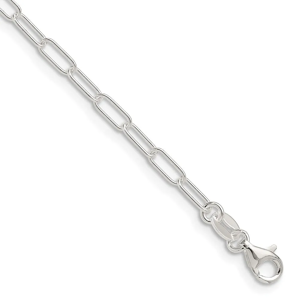 Sterling Silver Polished 2.5mm Elongated Cable Chain