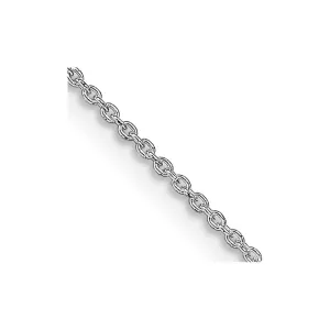 Sterling Silver Rhodium-plated 1mm Cable Chain