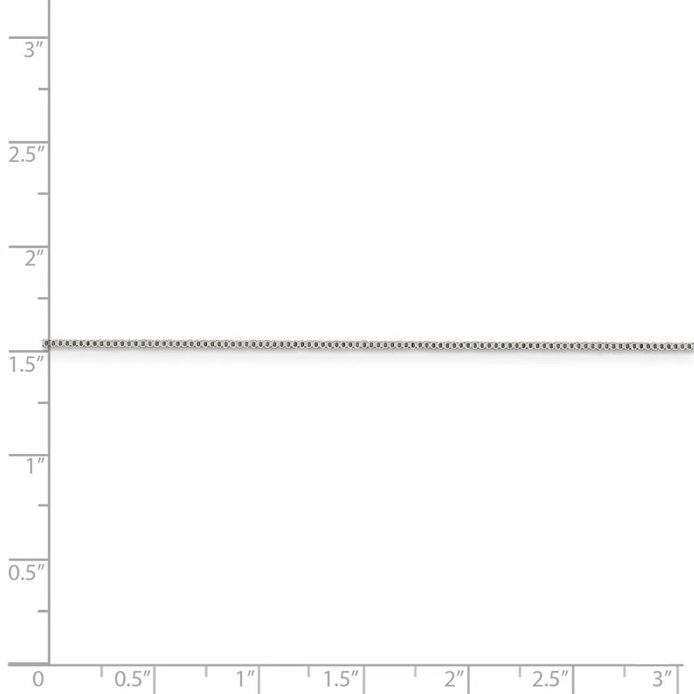 Sterling Silver Rhodium-plated .8mm Box Chain