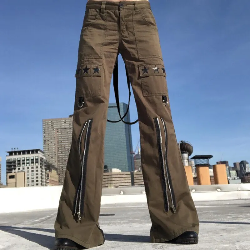 Streetwear Ribbon Zipper Jeans Women Spring 2022