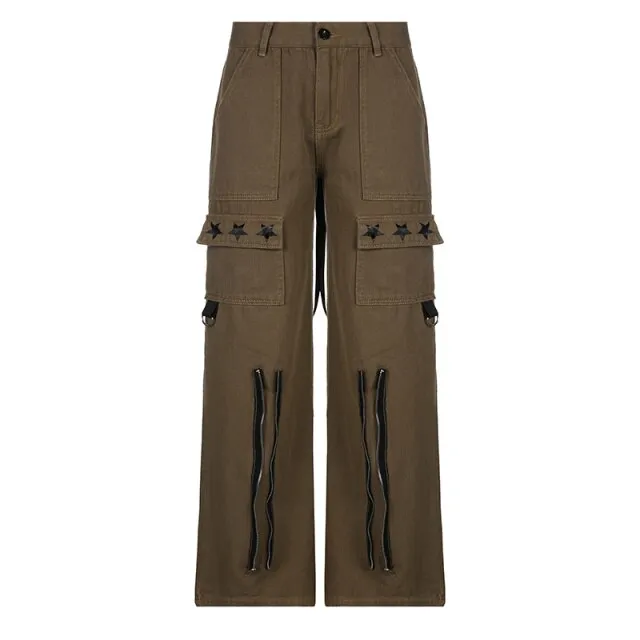 Streetwear Ribbon Zipper Jeans Women Spring 2022