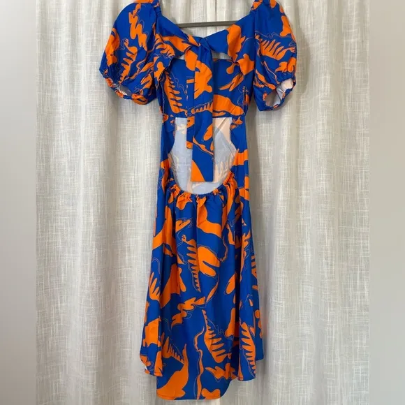 SundayUp backless, balloon sleeve summer dress size M