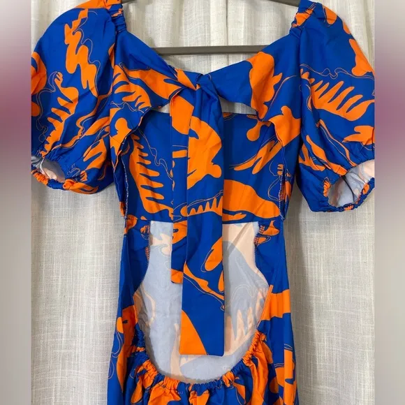 SundayUp backless, balloon sleeve summer dress size M