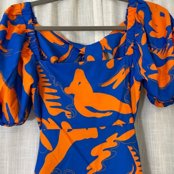 SundayUp backless, balloon sleeve summer dress size M