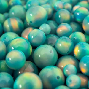 Teal Rainbow Opalescence Craft Beads